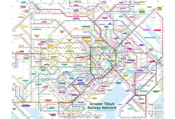 Tokyo rail map
